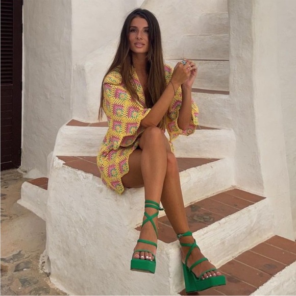 Zara Crochet Mini Dress Small - Picture 4 of 14